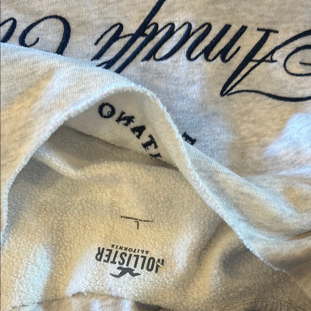 Hollister Light Gray Sweatshirt